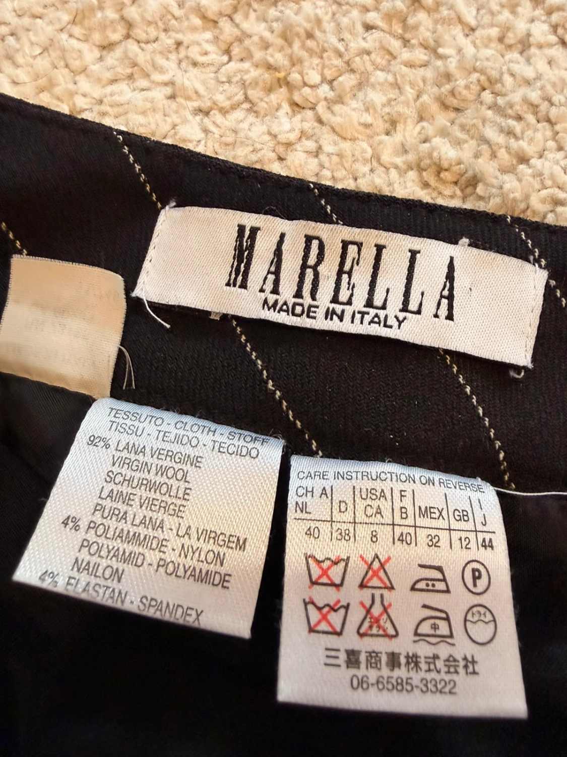 Jupe Marella à Rayures Noir/Blanc - Taille M