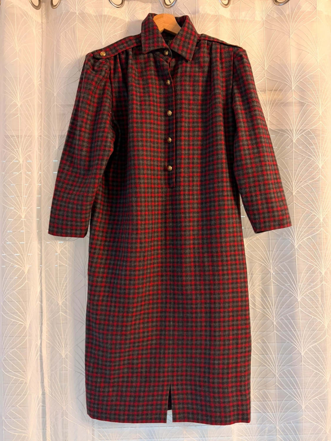 Robe Luisa Spagnoli à Carreaux Rouge/Gris - Taille IT42