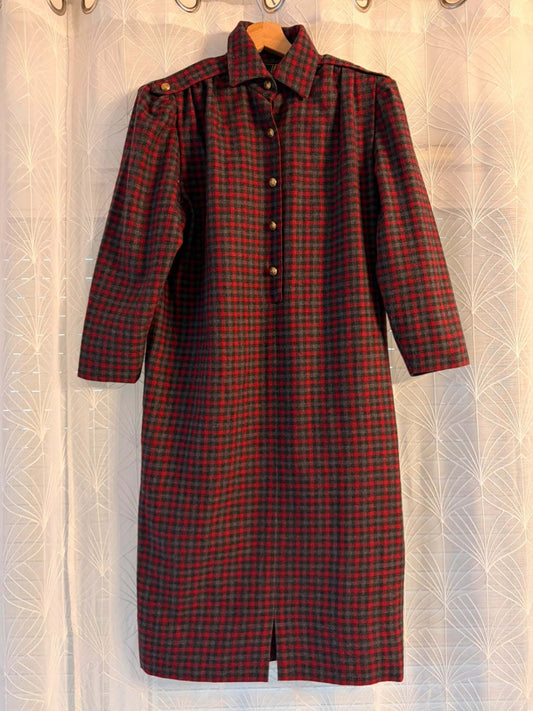 Robe Luisa Spagnoli à Carreaux Rouge/Gris - Taille IT42