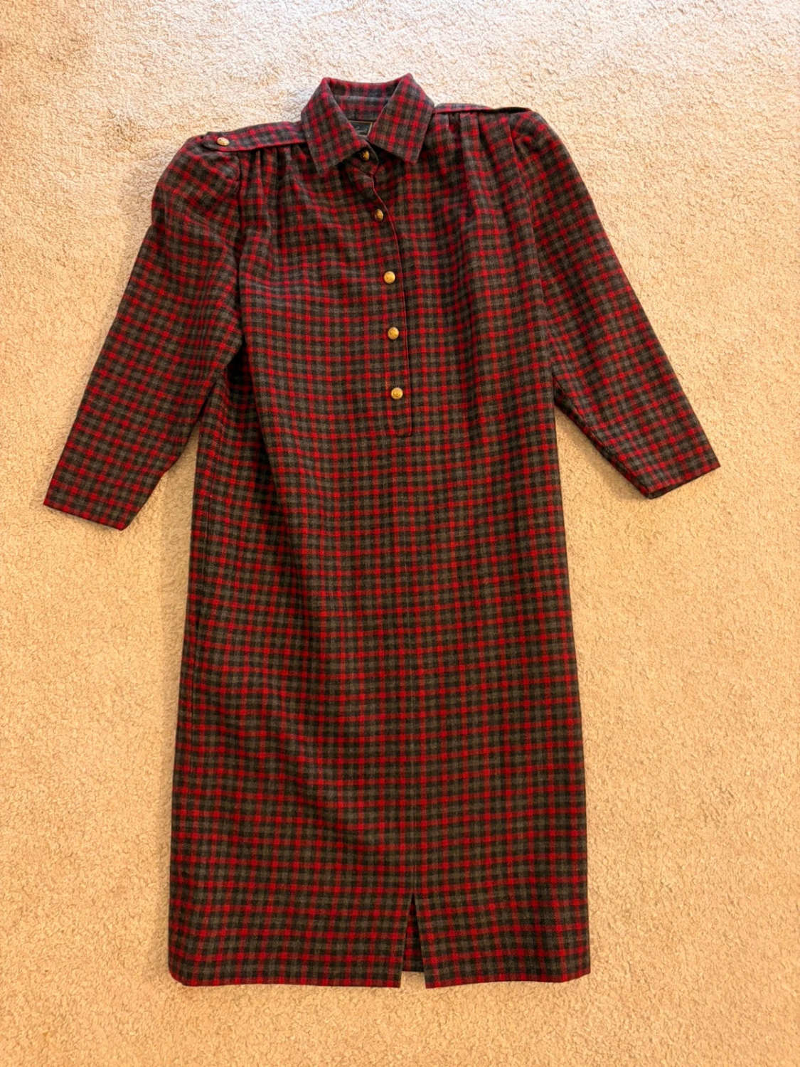 Robe Luisa Spagnoli à Carreaux Rouge/Gris - Taille IT42