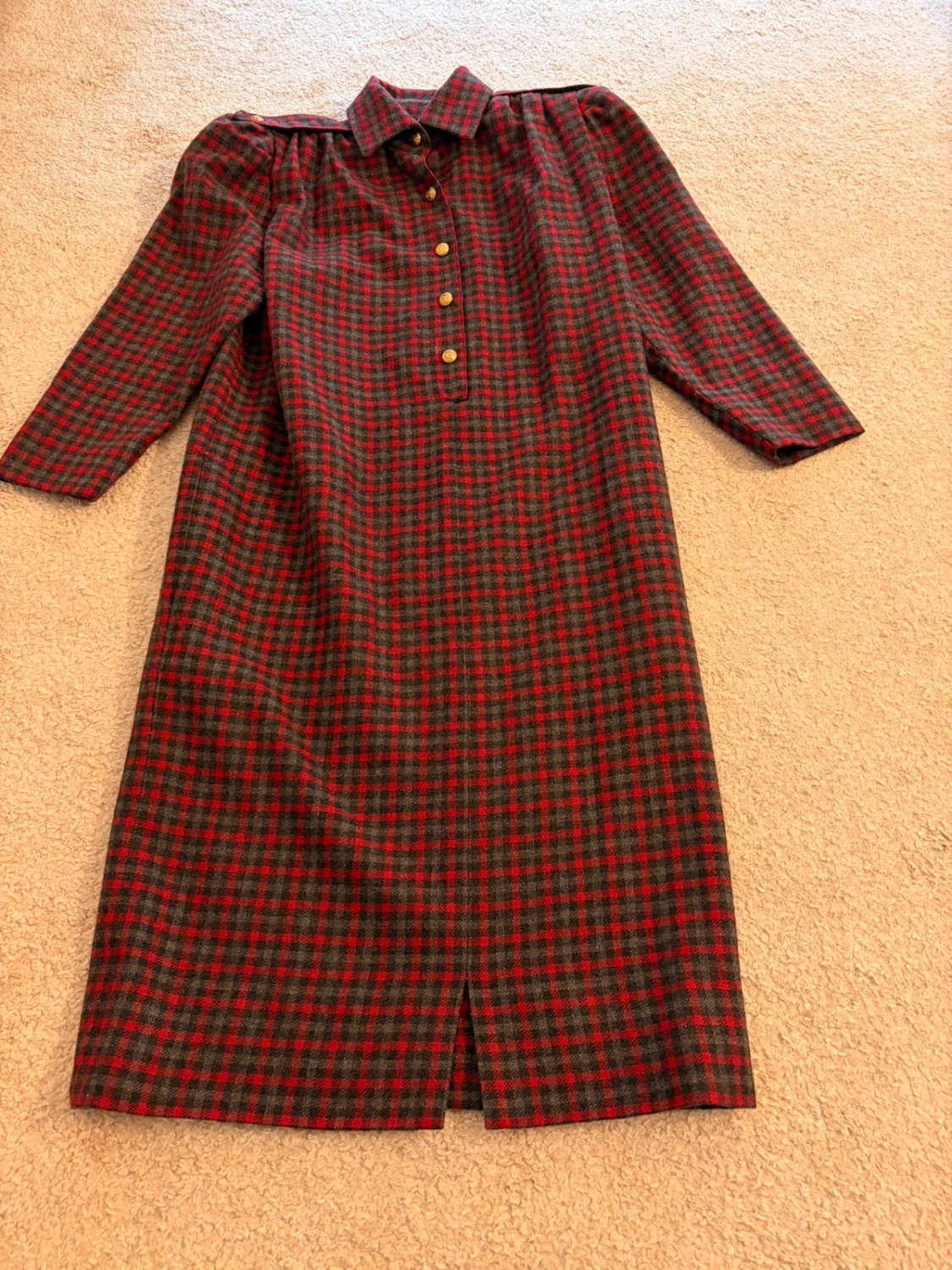 Robe Luisa Spagnoli à Carreaux Rouge/Gris - Taille IT42