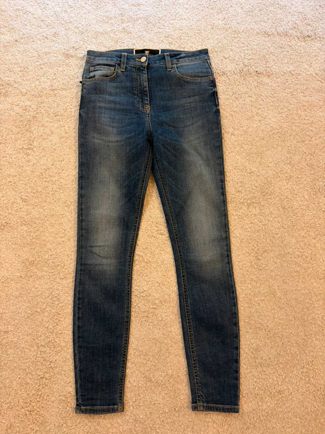 💎👖 Jeans Elisabetta Franchi Bleu - Luxe, Coupe Skinny & Élastique