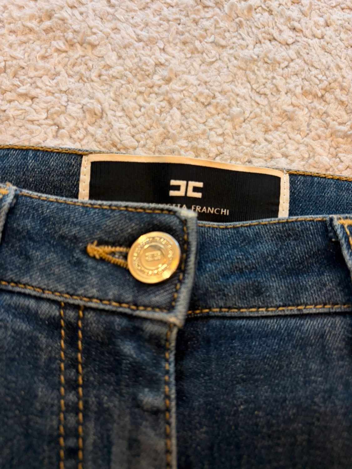 💎👖 Jeans Elisabetta Franchi Bleu - Luxe, Coupe Skinny & Élastique