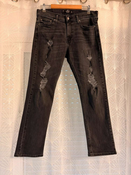 Jeans Hollister Troués Gris - Taille W32L30
