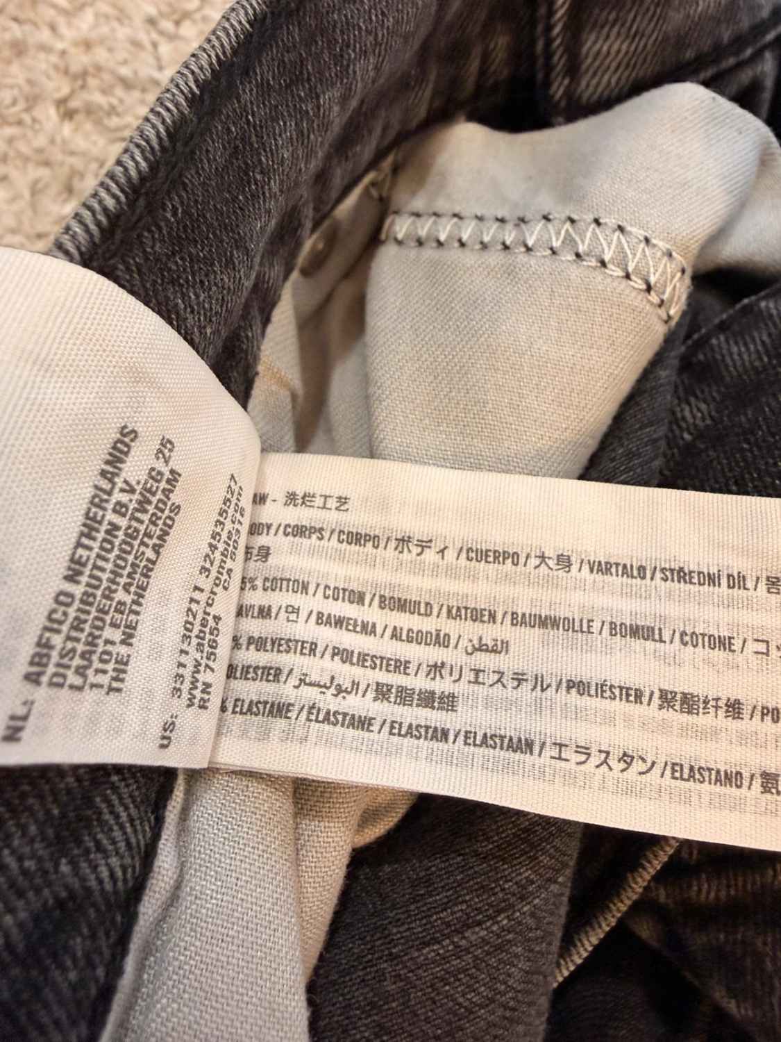 Jeans Hollister Troués Gris - Taille W32L30