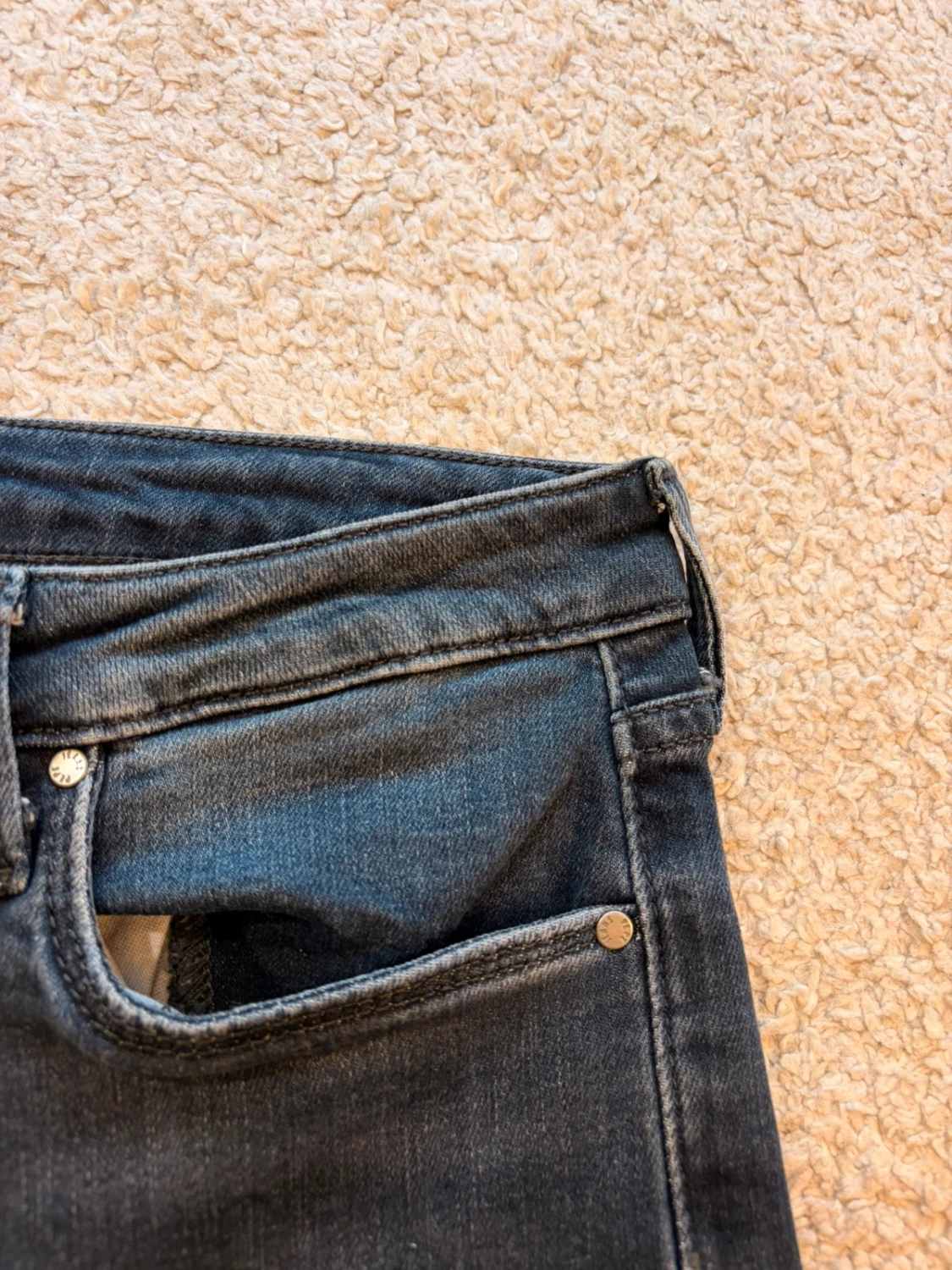 Jeans Pepe Jeans Slim Leg High Waist Gris - Taille W28