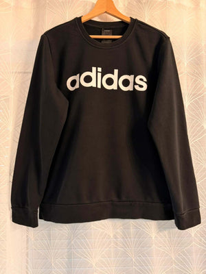 ⚫️⚪️ Pull Adidas Noir avec Logo Imprimé - Sportif & Élégant