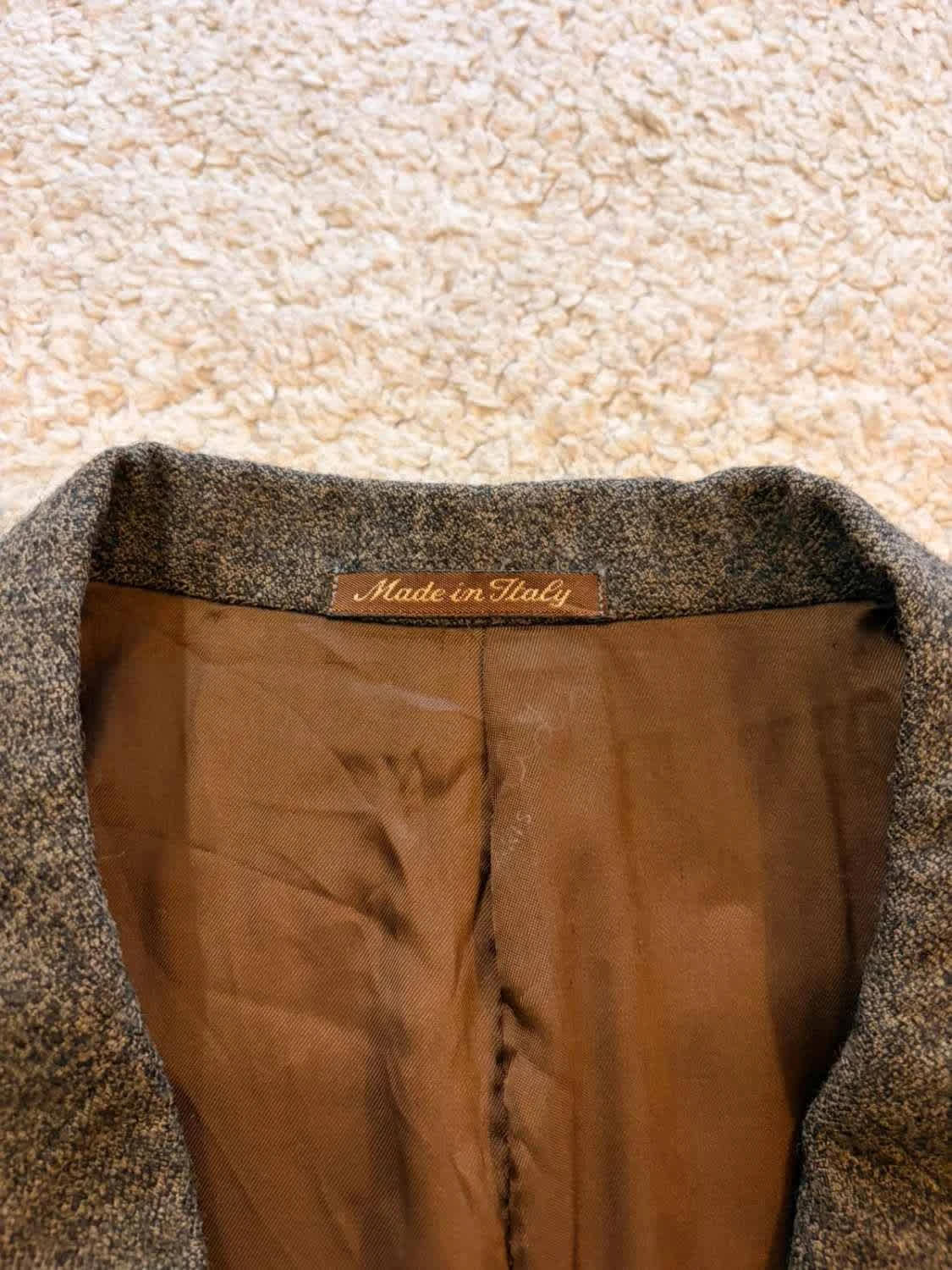 Blazer Pierre Cardin Laine Tasmania Kaki/Noir - Rétro & Distingué