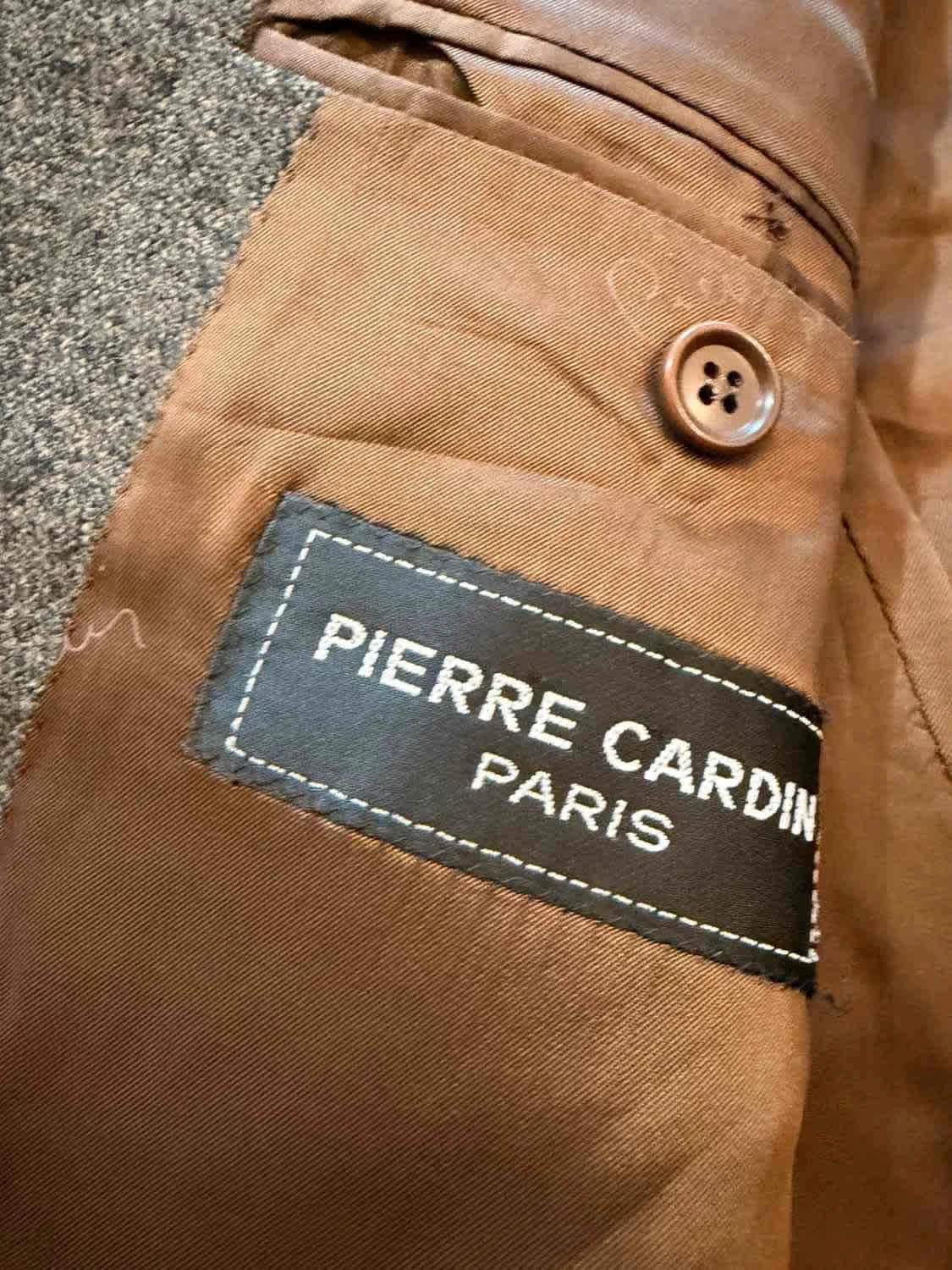 Blazer Pierre Cardin Laine Tasmania Kaki/Noir - Rétro & Distingué