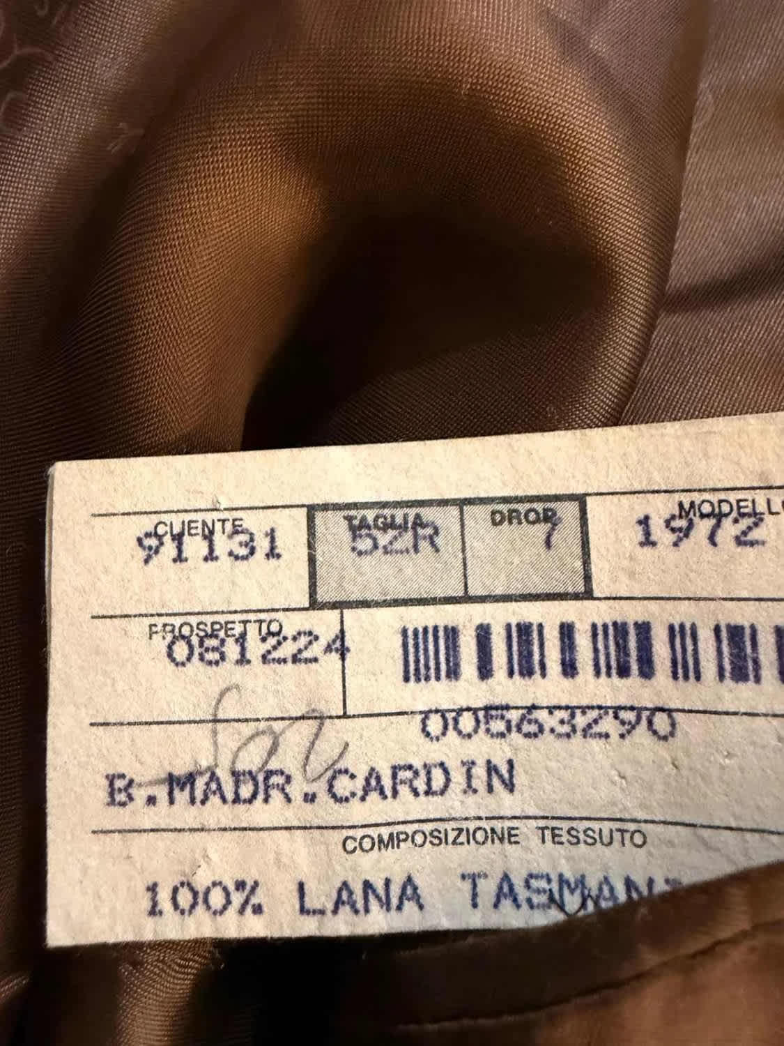 Blazer Pierre Cardin Laine Tasmania Kaki/Noir - Rétro & Distingué