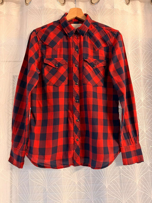 Chemise Ralph Lauren Denim & Supply à Carreaux Marine/Bordeaux/Rouge - Luxe Décontracté