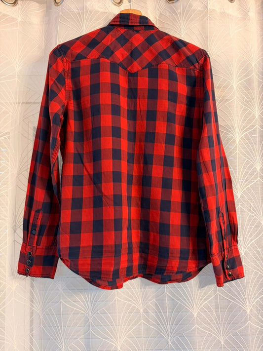 Chemise Ralph Lauren Denim & Supply à Carreaux Marine/Bordeaux/Rouge - Luxe Décontracté