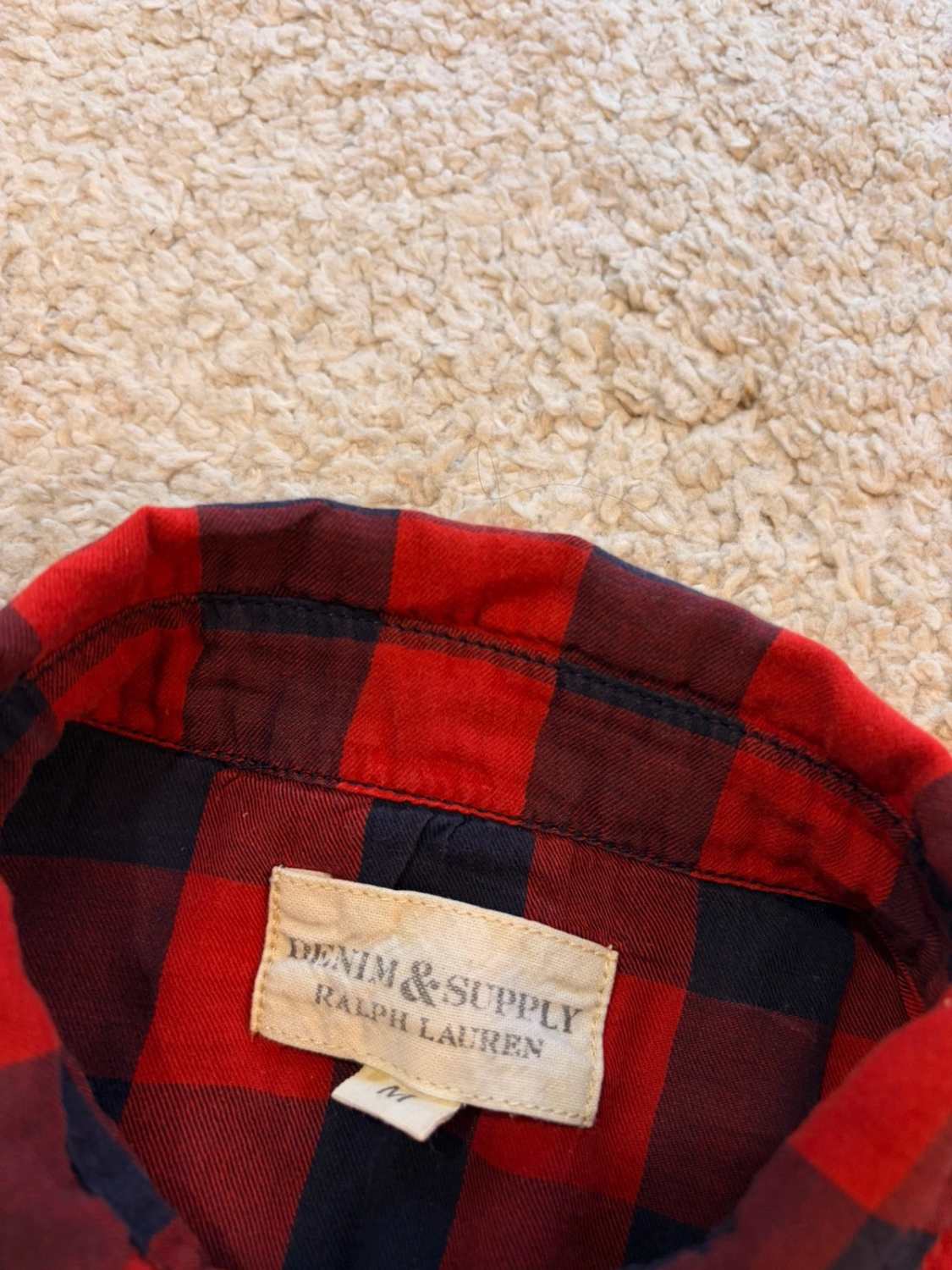 Chemise Ralph Lauren Denim & Supply à Carreaux Marine/Bordeaux/Rouge - Luxe Décontracté