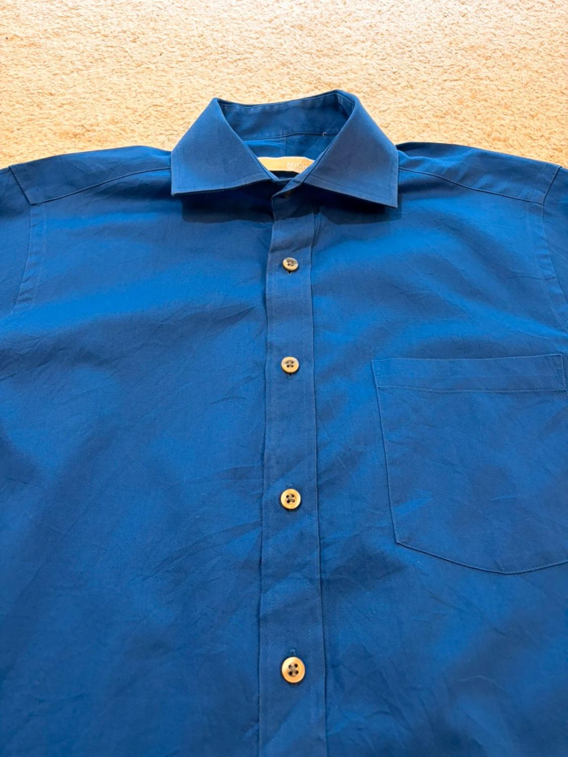 💙 Chemise Michael Kors Bleu - Élégance Minimaliste & Confort