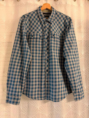 🔵 Chemise Calvin Klein Slim Fit à Carreaux Bleu/Gris - Modernité & Élégance Urbaine