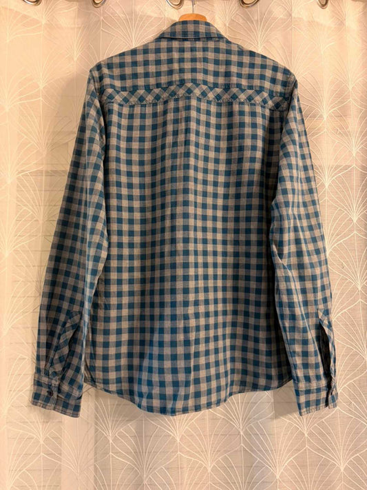 Chemise Calvin Klein Slim Fit Carreaux Bleu Gris – Taille XL | Seconde Main