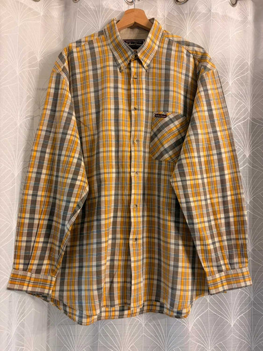 🟡🤠 Chemise Marlboro Classics à Carreaux Jaune/Gris - Iconique & Robustesse