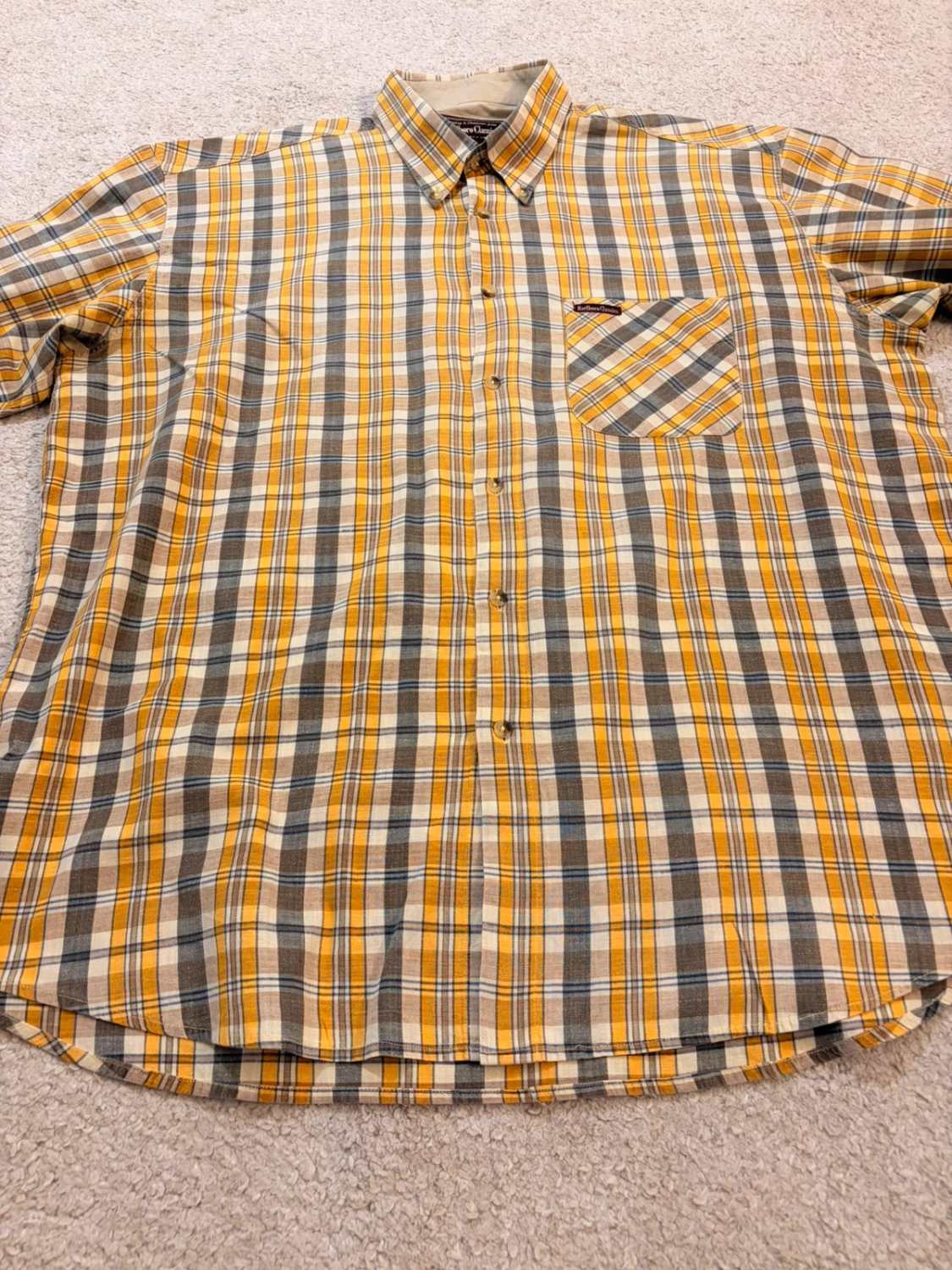 🟡🤠 Chemise Marlboro Classics à Carreaux Jaune/Gris - Iconique & Robustesse