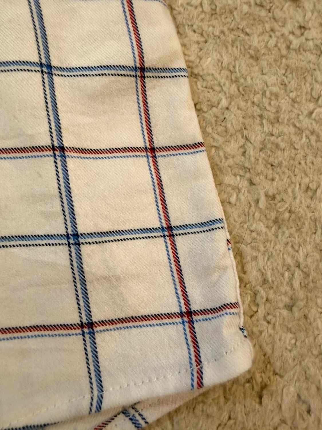 🍁🔵 Chemise Tommy Hilfiger All-Season Stretch à Carreaux Blanc/Bleu/Rouge - Confort