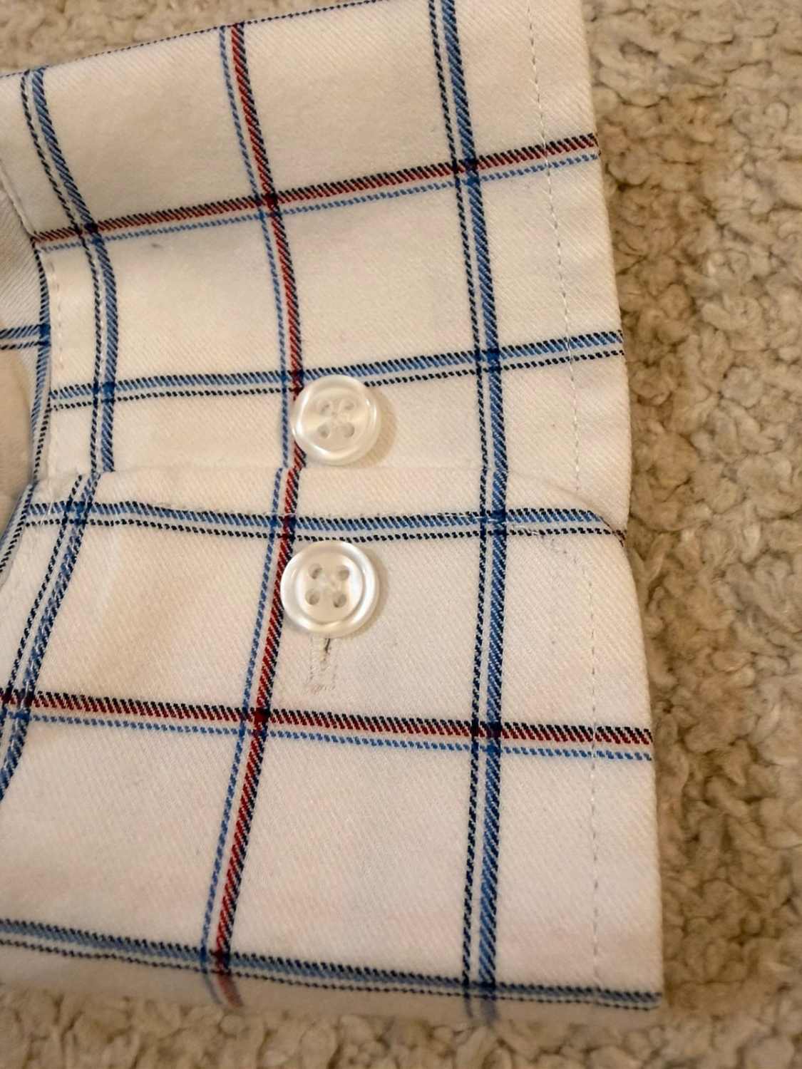 🍁🔵 Chemise Tommy Hilfiger All-Season Stretch à Carreaux Blanc/Bleu/Rouge - Confort