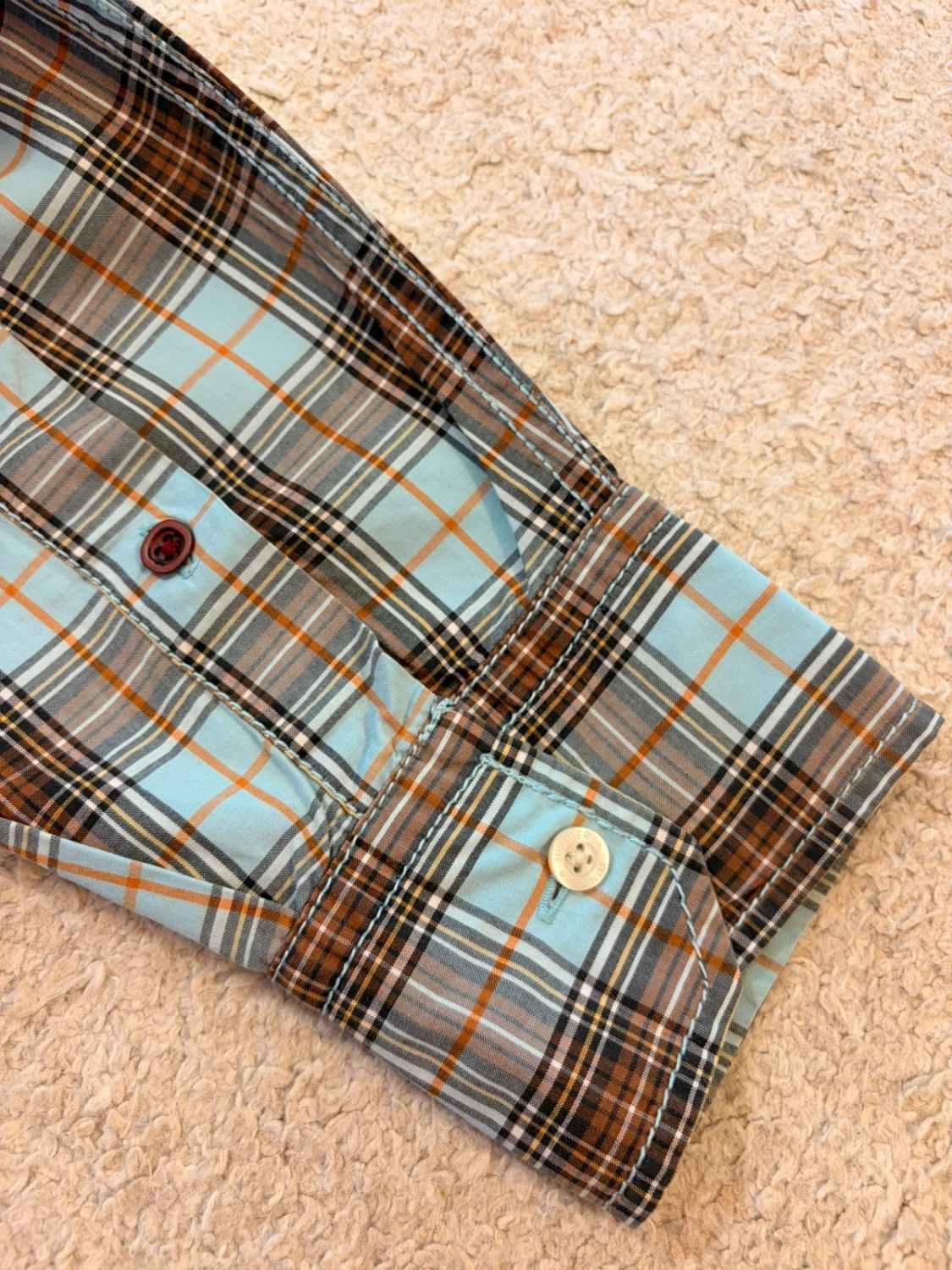 👖🔵 Camisa Hilfiger Denim a Cuadros Azul Claro/Marrón/Negro - Casual y Chic