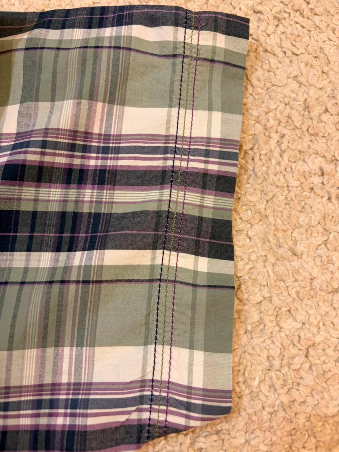 Chemise MCS Marlboro Classics à Manches Courtes à Carreaux Vert/Marine/Violet