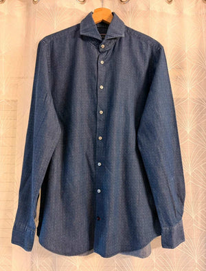 Chemise Tommy Hilfiger Slim Fit Marine à Motif - Chic & Moderne