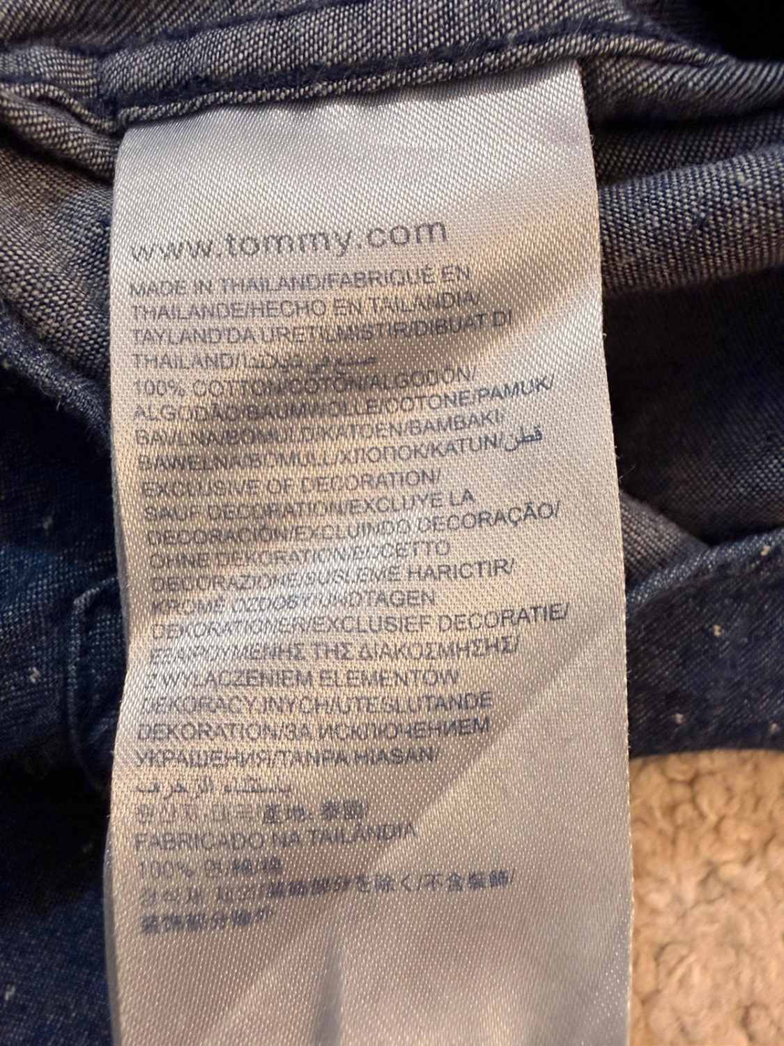 Chemise Tommy Hilfiger Slim Fit Marine à Motif - Chic & Moderne