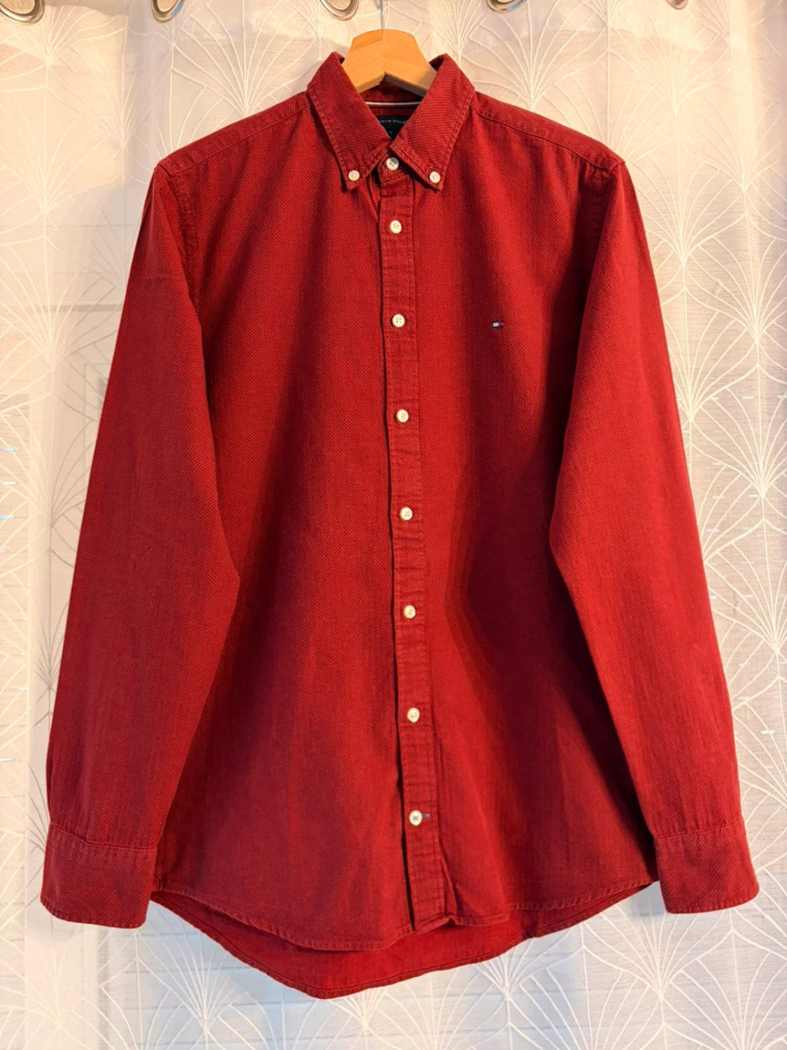 Camisa Tommy Hilfiger Regular Fit Burdeos