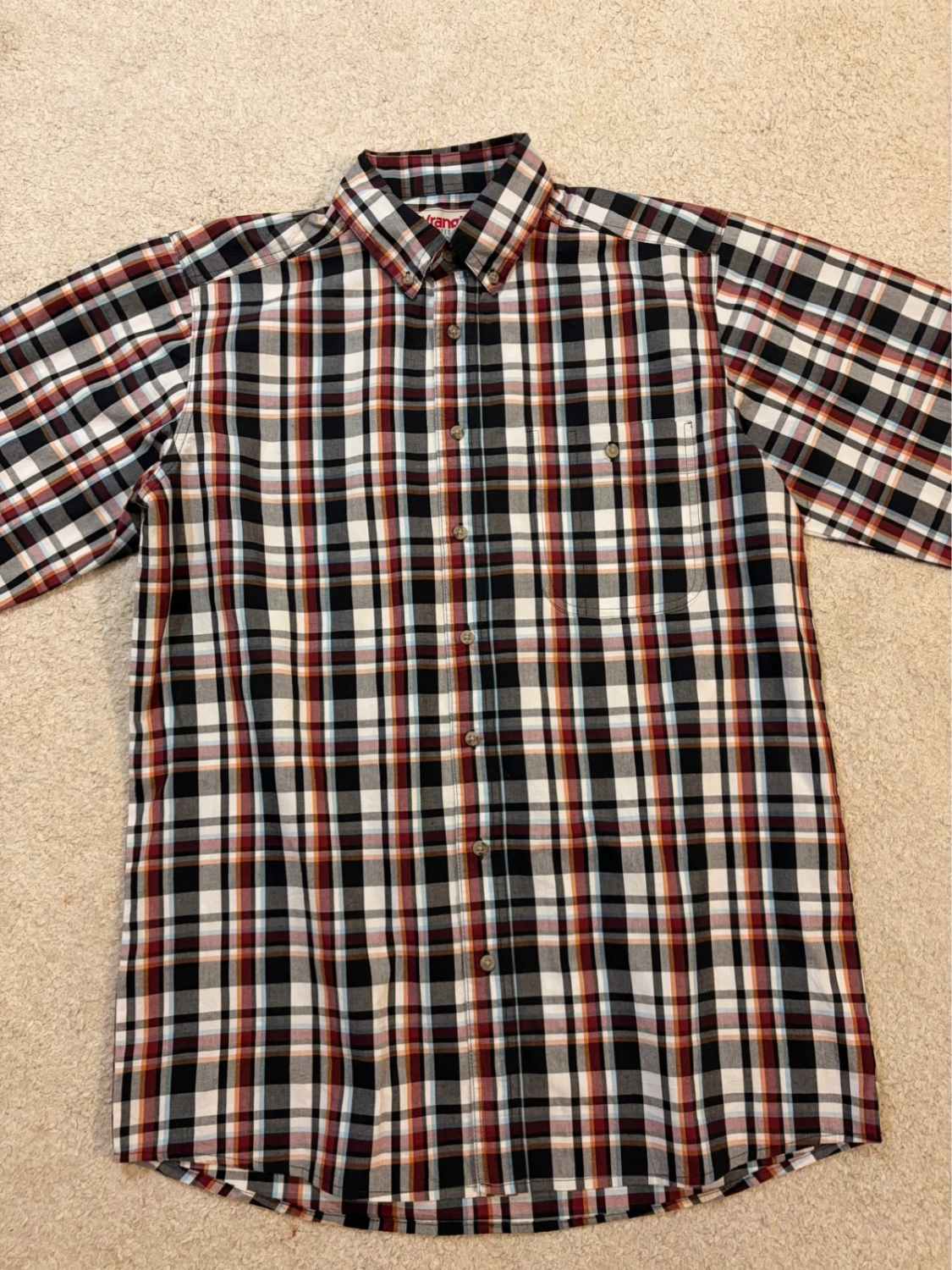 Camisa Wrangler Rugged Wear Resistente a Rugas xadrez