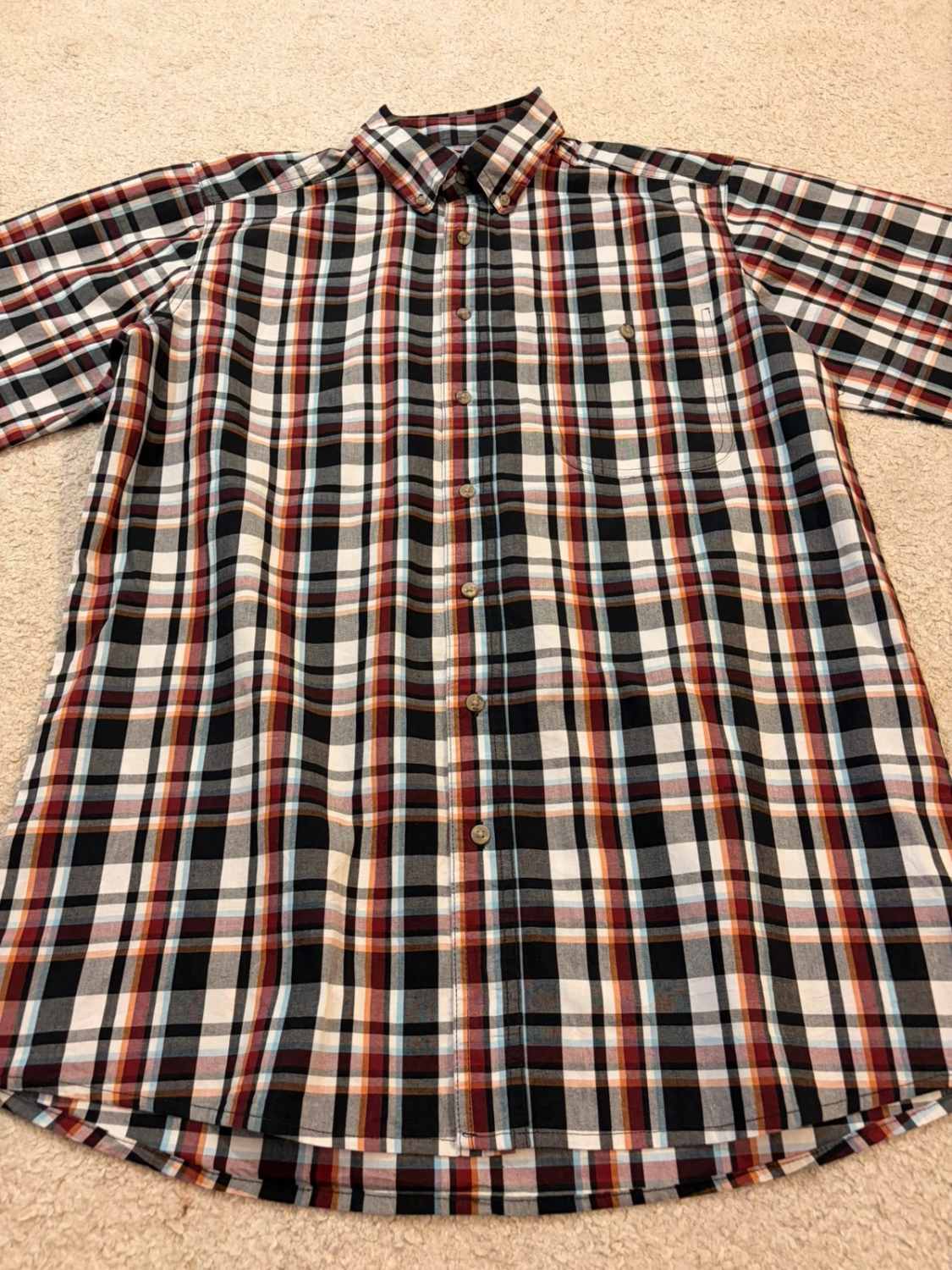 Camisa Wrangler Rugged Wear Resistente a Rugas xadrez