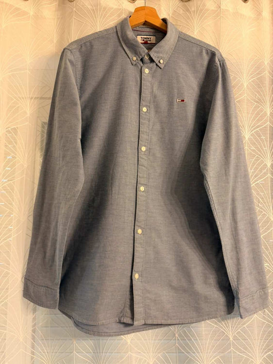 Chemise Tommy Jeans Slim Fit Bleu Clair - Coupe Affûtée & Moderne