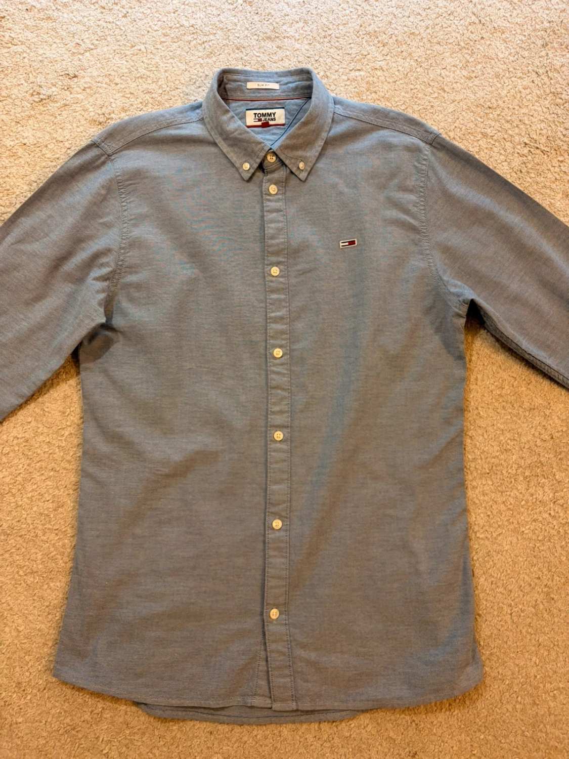 Chemise Tommy Jeans Slim Fit Bleu Clair - Coupe Affûtée & Moderne