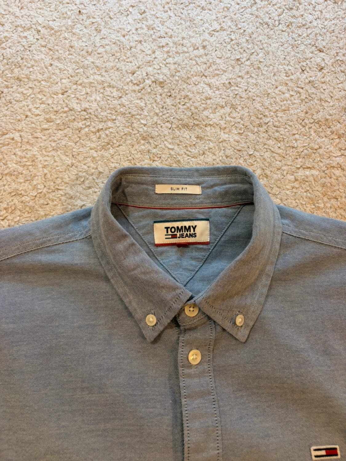 Chemise Tommy Jeans Slim Fit Bleu Clair - Coupe Affûtée & Moderne