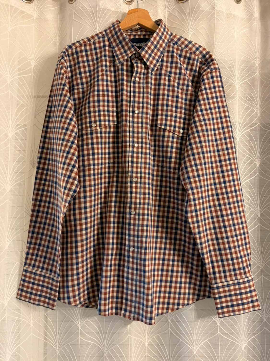 Chemise Wrangler à Carreaux Bleu/Bordeaux/Blanc - Couleur & Confort