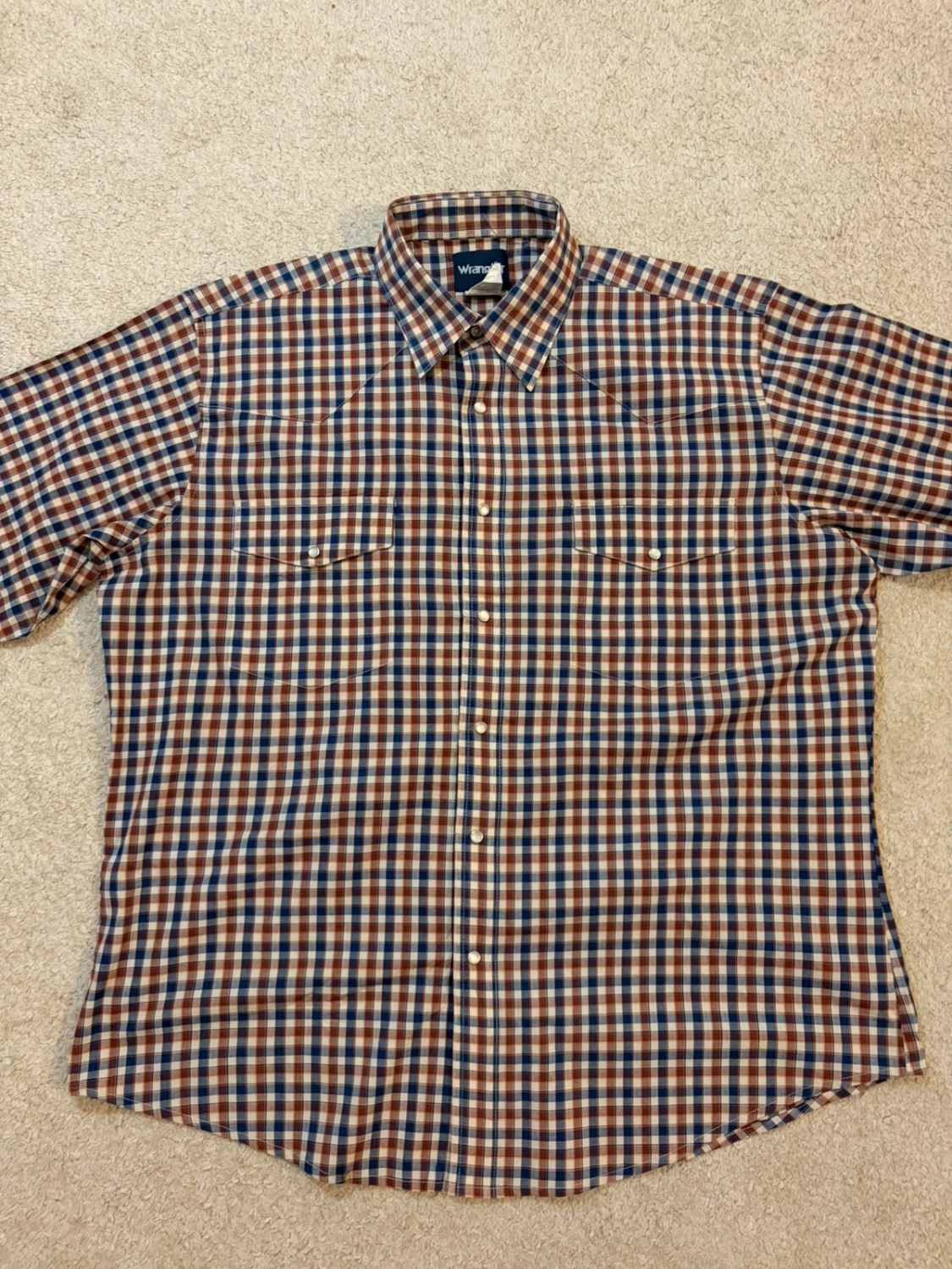 Chemise Wrangler à Carreaux Bleu/Bordeaux/Blanc - Couleur & Confort