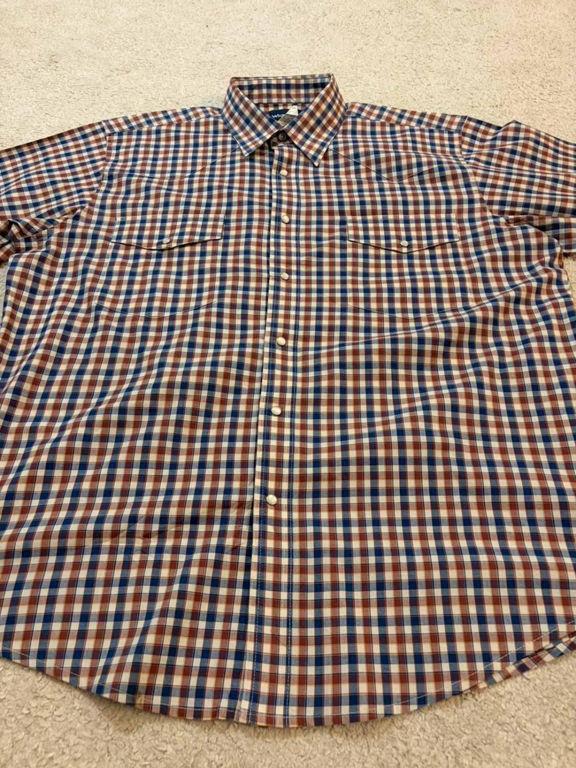 Chemise Wrangler à Carreaux Bleu/Bordeaux/Blanc - Couleur & Confort