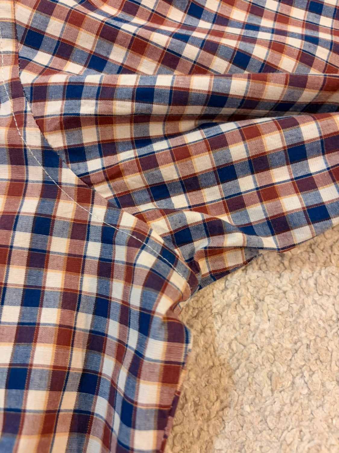 Chemise Wrangler à Carreaux Bleu/Bordeaux/Blanc - Couleur & Confort