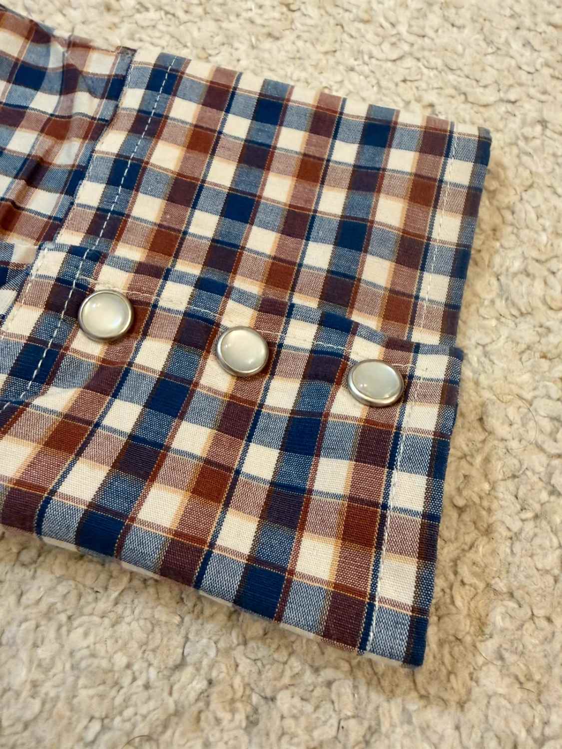 Chemise Wrangler à Carreaux Bleu/Bordeaux/Blanc - Couleur & Confort