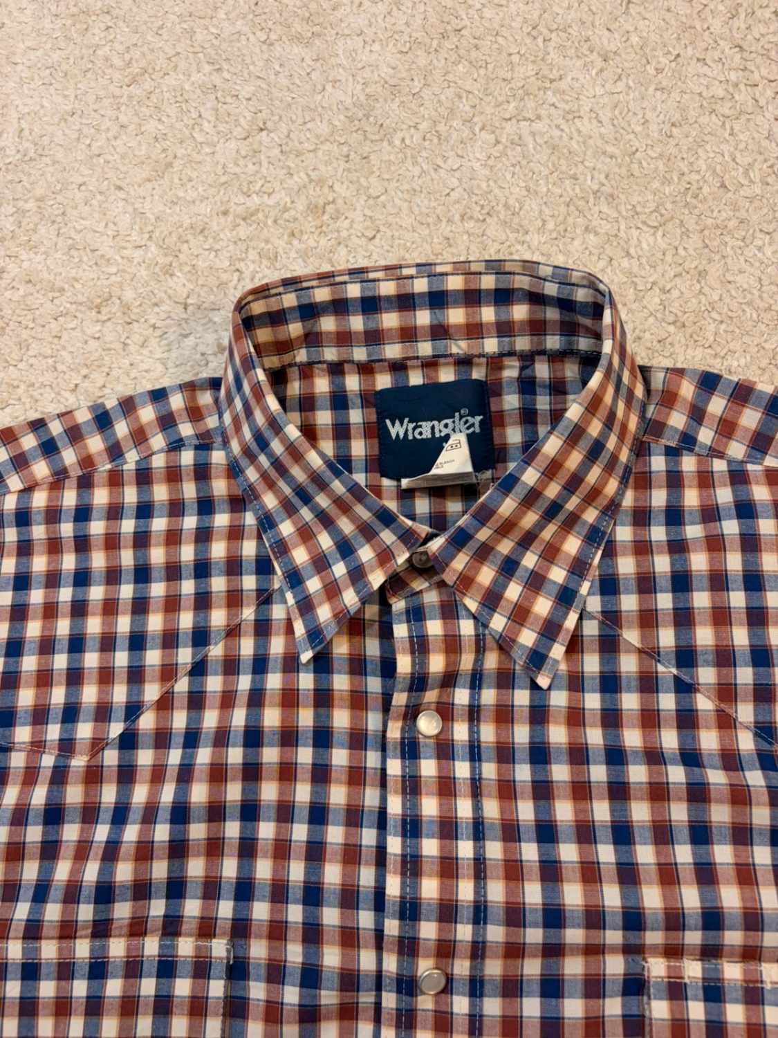 Chemise Wrangler à Carreaux Bleu/Bordeaux/Blanc - Couleur & Confort