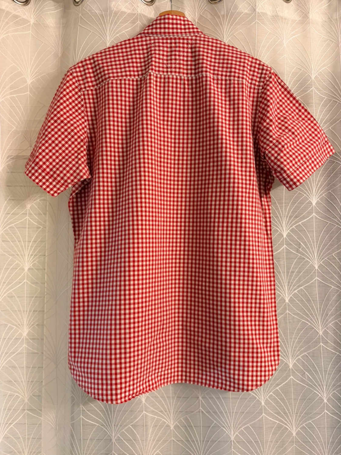 Chemise Tommy Hilfiger à Manches Courtes à Carreaux Rouge/Blanc