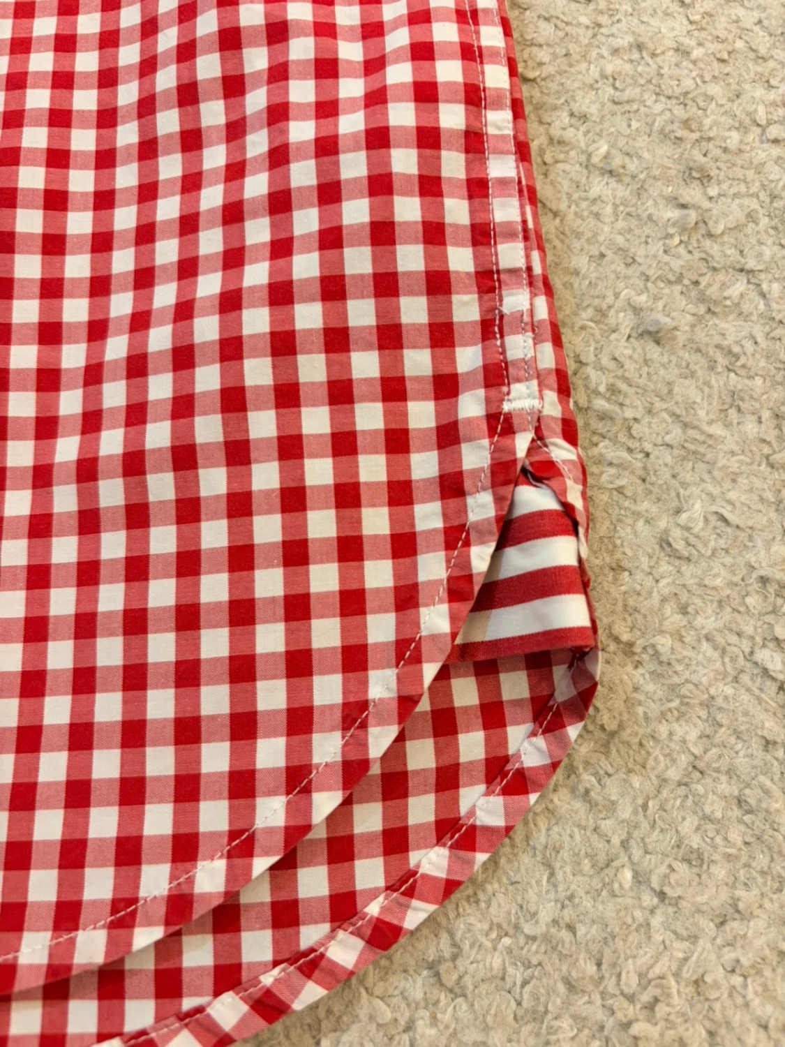Chemise Tommy Hilfiger à Manches Courtes à Carreaux Rouge/Blanc