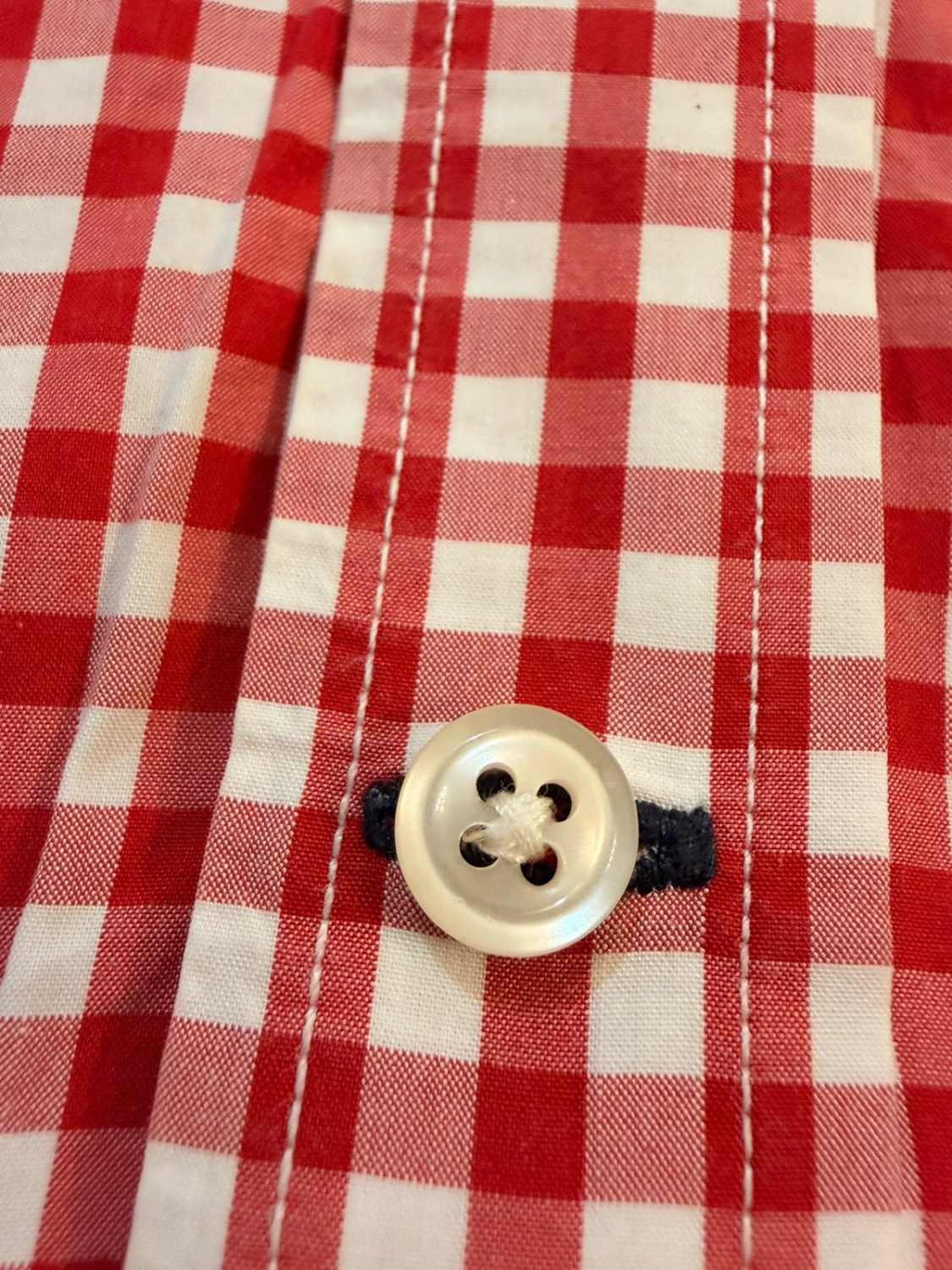 Chemise Tommy Hilfiger à Manches Courtes à Carreaux Rouge/Blanc