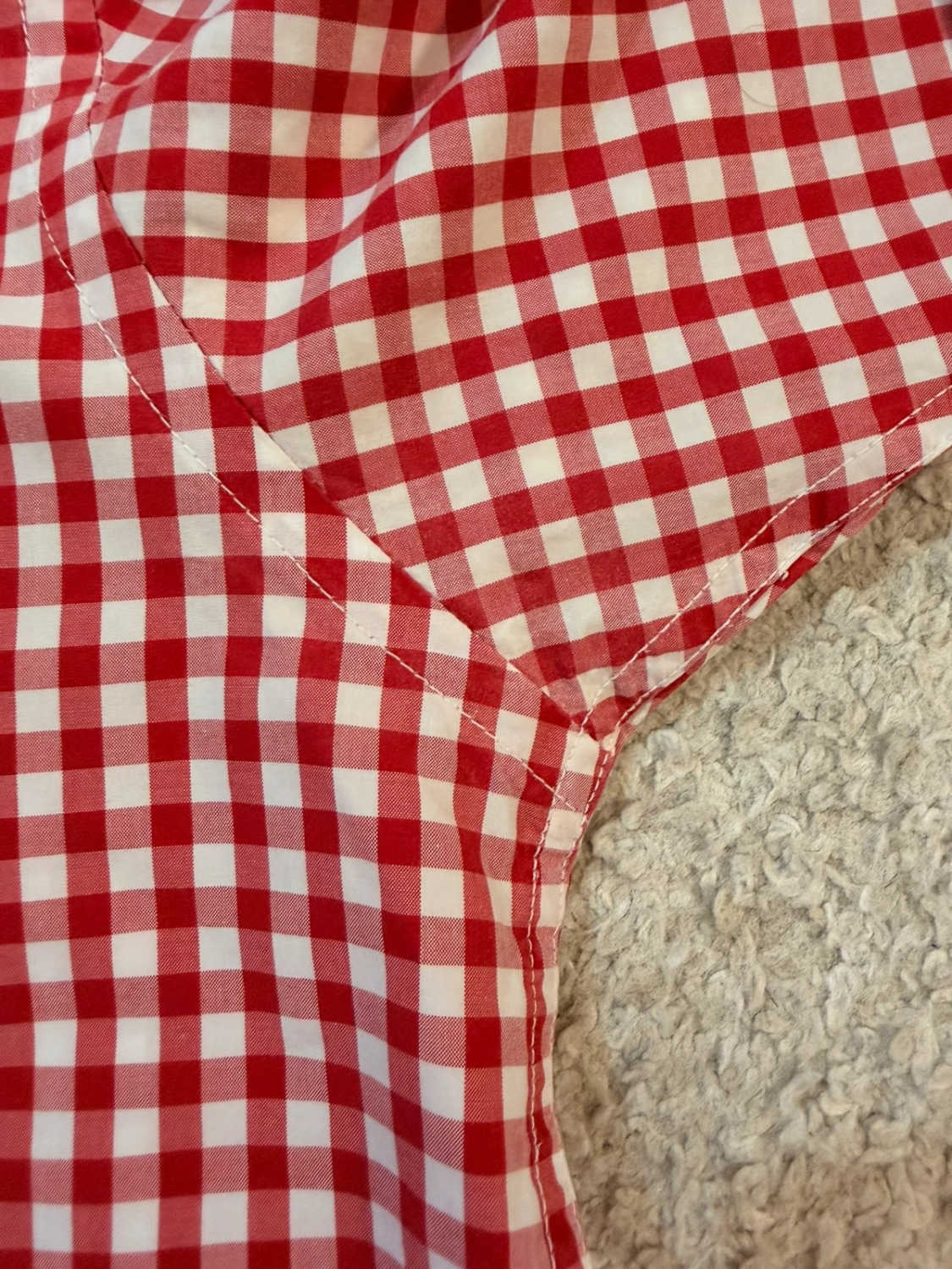 Chemise Tommy Hilfiger à Manches Courtes à Carreaux Rouge/Blanc