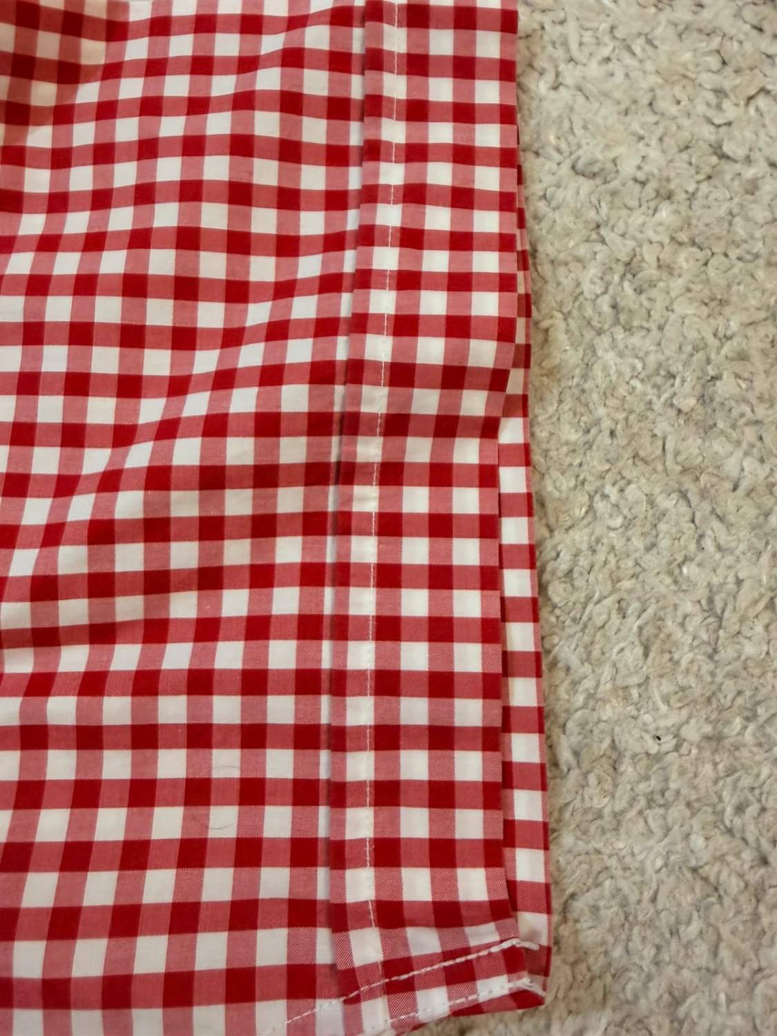 Chemise Tommy Hilfiger à Manches Courtes à Carreaux Rouge/Blanc