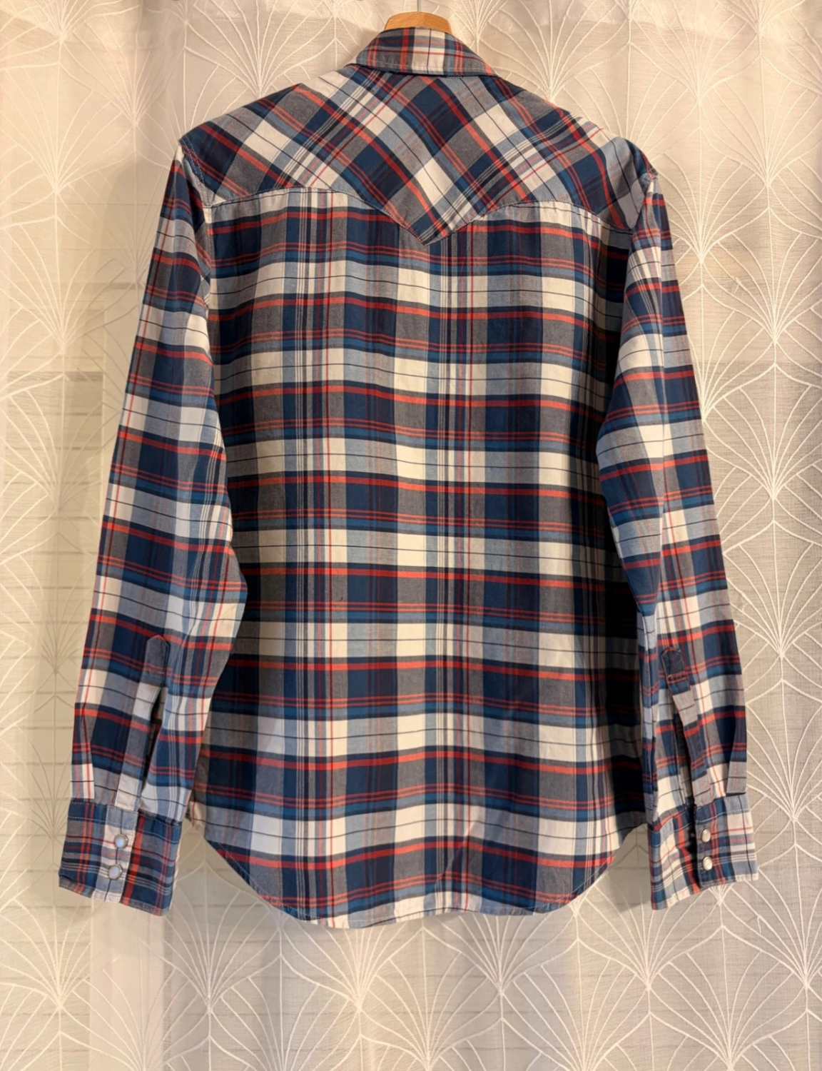 🔵 Chemise Levi's à Carreaux Bleu/Blanc/Bordeaux - Classique Polyvalent - Taille M