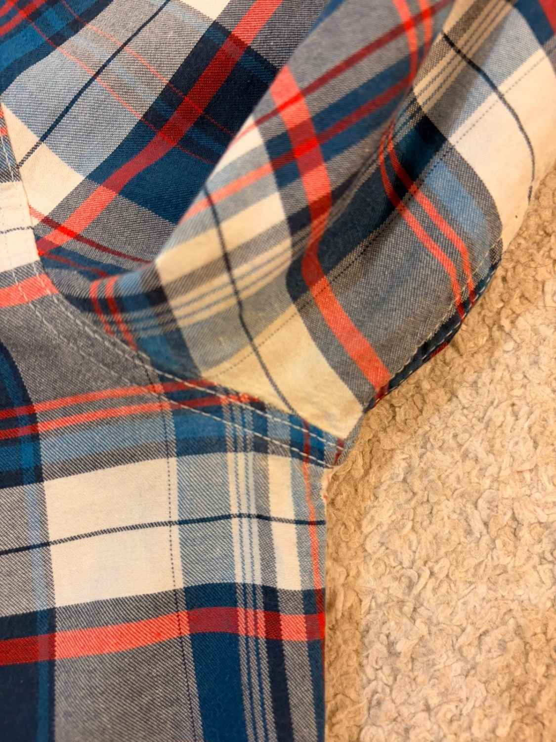 🔵 Chemise Levi's à Carreaux Bleu/Blanc/Bordeaux - Classique Polyvalent - Taille M