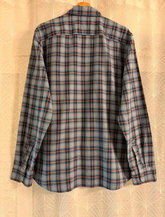 Wrangler Shirt with Light Blue/Blue/Brown Plaid - Freshness & Natural Elegance