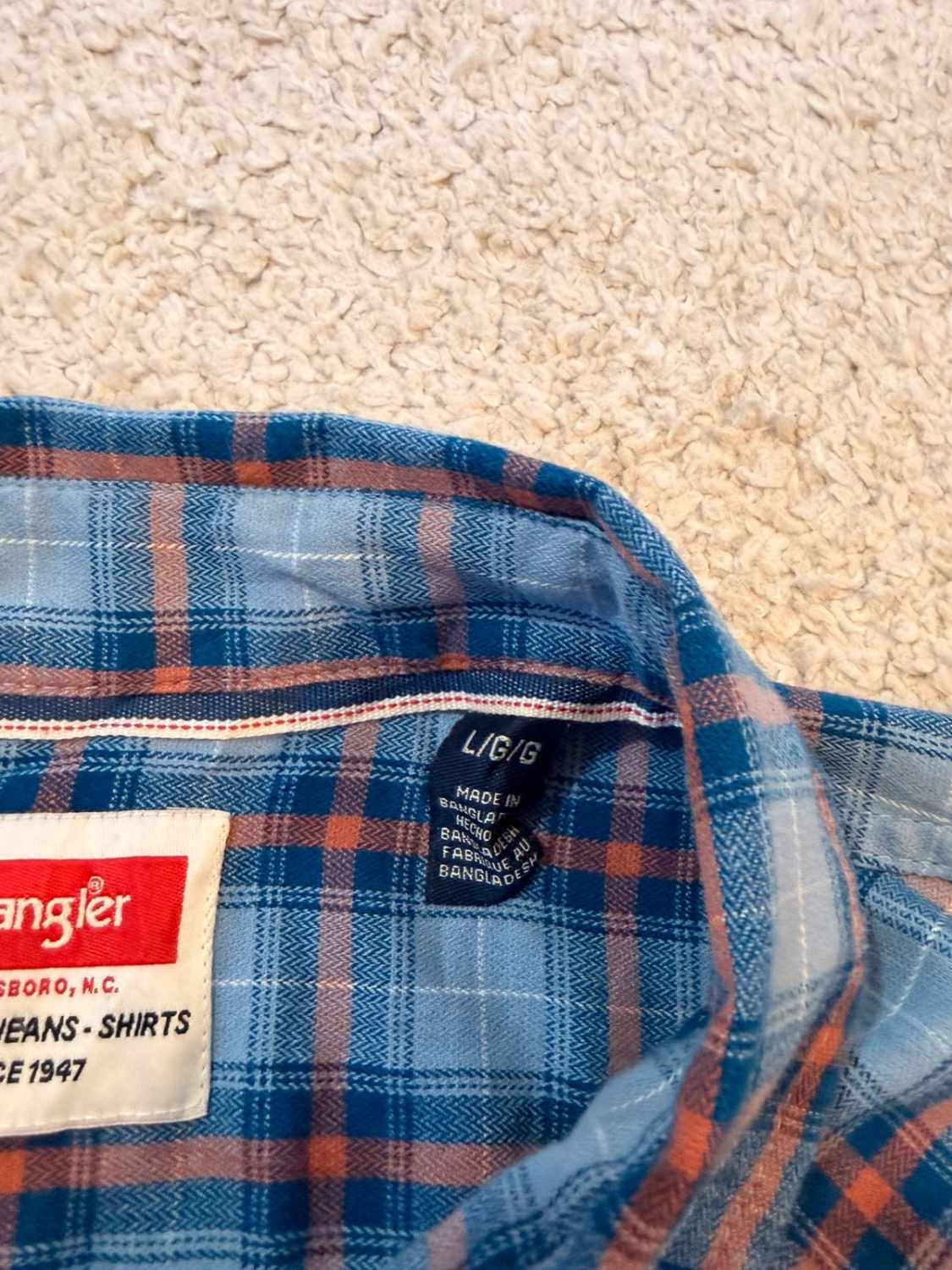 Chemise Wrangler à Carreaux Bleu Clair/Bleu/Marron - Fraîcheur & Élégance Naturelle