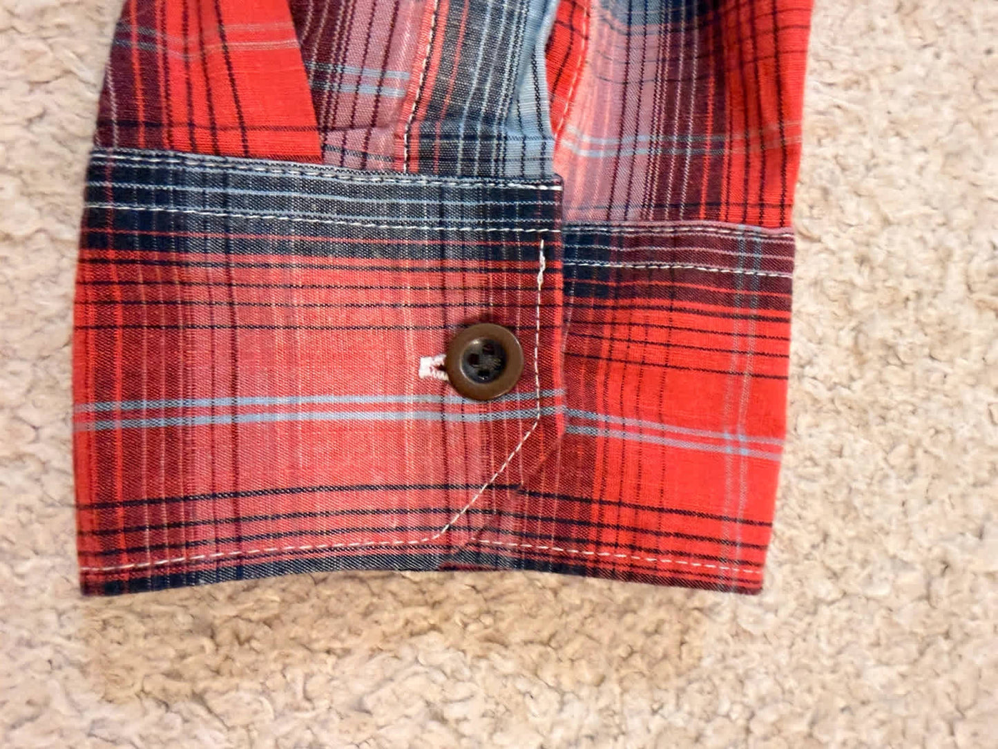 Chemise Wrangler à Carreaux Rouge/Bleu Clair/Noir - Dynamique & Confortable